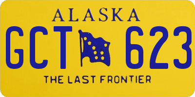 AK license plate GCT623