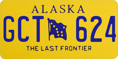 AK license plate GCT624