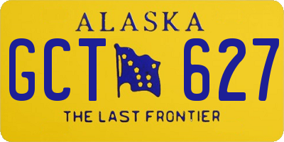 AK license plate GCT627