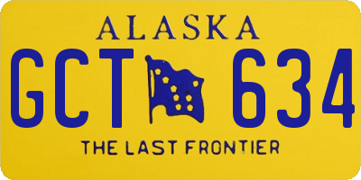 AK license plate GCT634