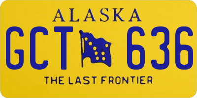 AK license plate GCT636