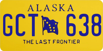 AK license plate GCT638