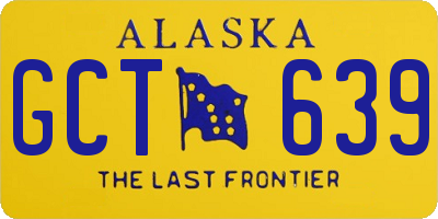 AK license plate GCT639