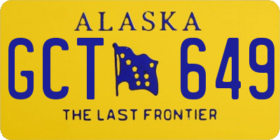AK license plate GCT649