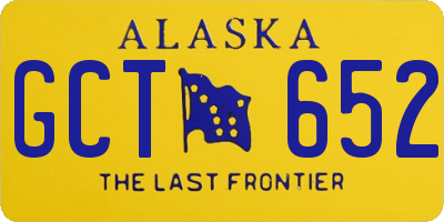 AK license plate GCT652