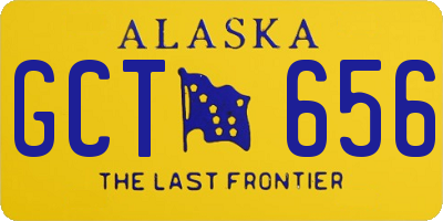 AK license plate GCT656