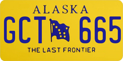 AK license plate GCT665
