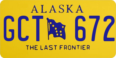 AK license plate GCT672