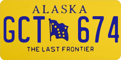 AK license plate GCT674