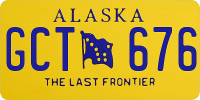 AK license plate GCT676
