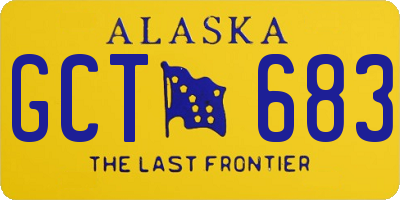 AK license plate GCT683