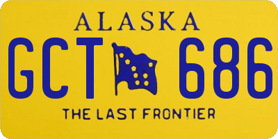 AK license plate GCT686