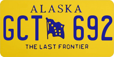 AK license plate GCT692