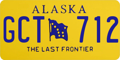 AK license plate GCT712