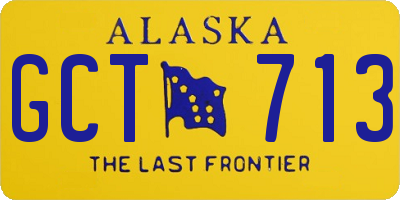AK license plate GCT713