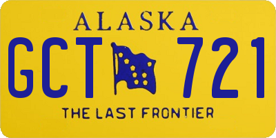 AK license plate GCT721
