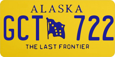 AK license plate GCT722