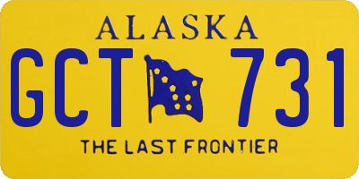 AK license plate GCT731