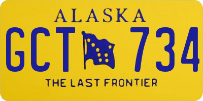 AK license plate GCT734