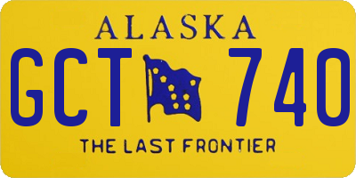 AK license plate GCT740