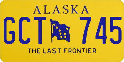 AK license plate GCT745