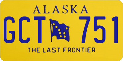AK license plate GCT751