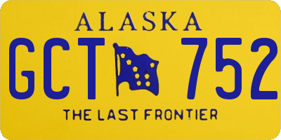 AK license plate GCT752