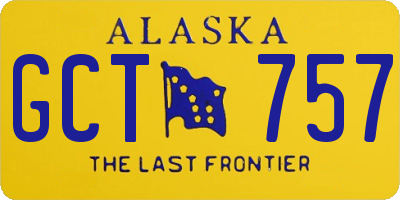 AK license plate GCT757