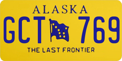 AK license plate GCT769