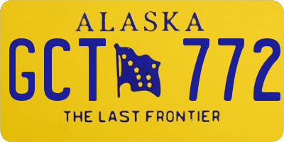 AK license plate GCT772