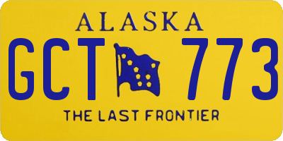 AK license plate GCT773