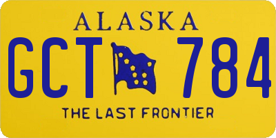 AK license plate GCT784