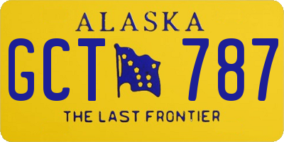 AK license plate GCT787