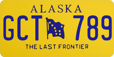 AK license plate GCT789