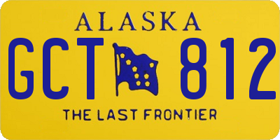 AK license plate GCT812