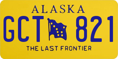 AK license plate GCT821