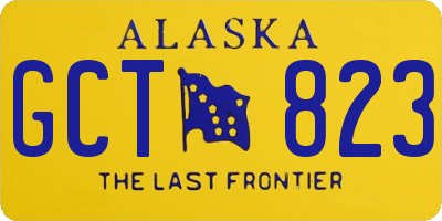 AK license plate GCT823