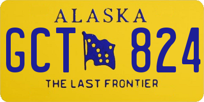 AK license plate GCT824
