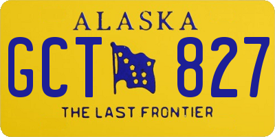 AK license plate GCT827