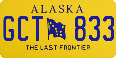 AK license plate GCT833