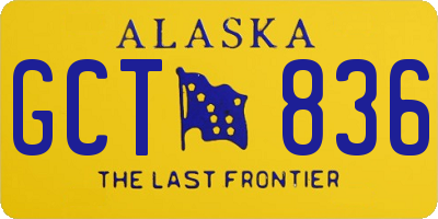AK license plate GCT836