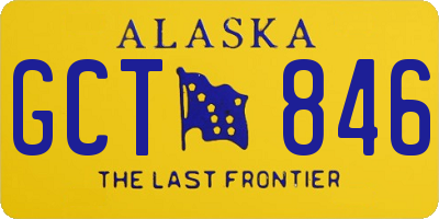 AK license plate GCT846