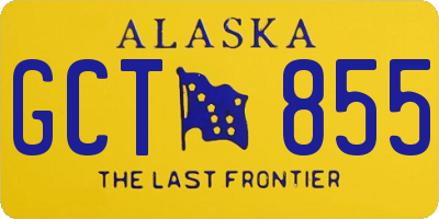 AK license plate GCT855