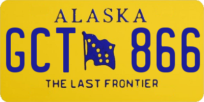 AK license plate GCT866