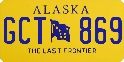 AK license plate GCT869