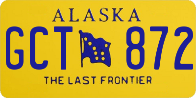 AK license plate GCT872