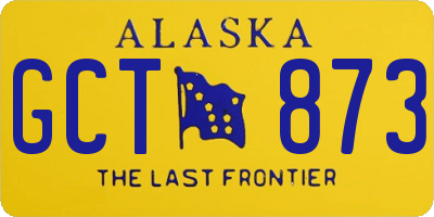 AK license plate GCT873