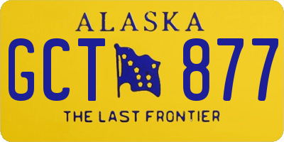 AK license plate GCT877