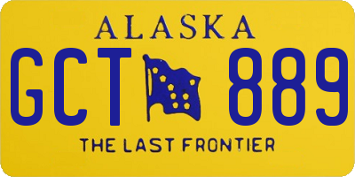 AK license plate GCT889