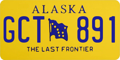 AK license plate GCT891